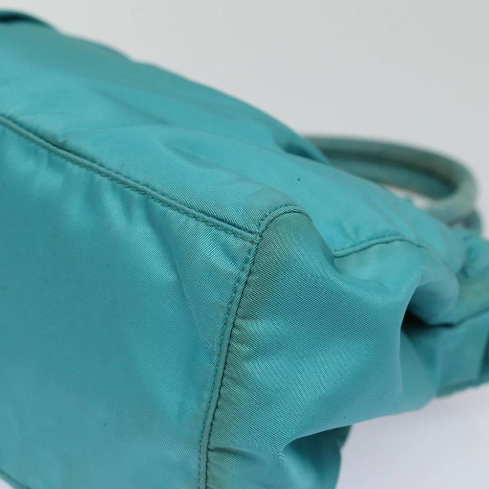 PRADA Hand Bag Nylon 2way Turquoise Blue Auth 83957 - Picture 14 of 16